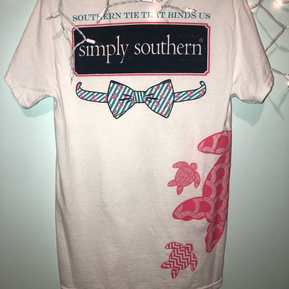 White simply southern T-shirt